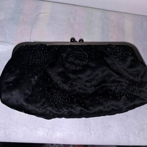 Kisslock Black Beaded large Cluch Wallet
